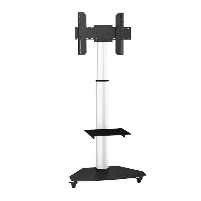 Height adjustable display floor mobile stand mount bracket trolley tv cart