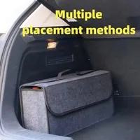 Organisateur de coffre de voiture en feutre, grande boîte de rangement antidérapante, accessoires, sac de rangement pour outils de voiture 2