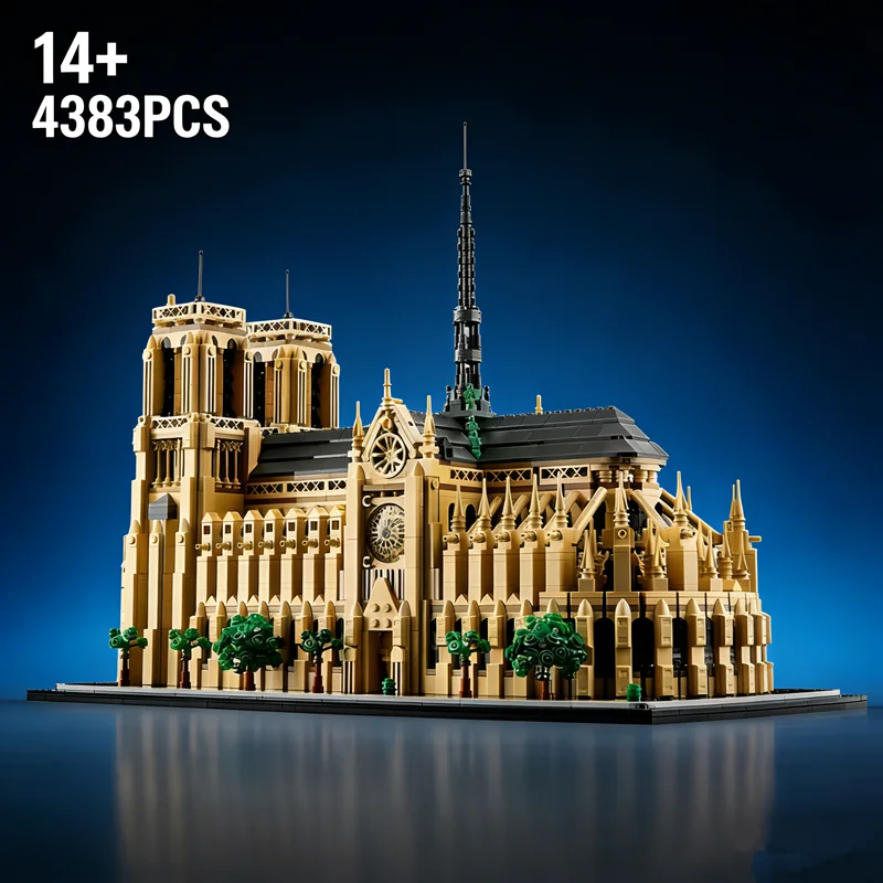 

Hot 4383 pieces Notre-Dame de Paris architectural model Collectible building block set Suitable for history lovers Creative gift