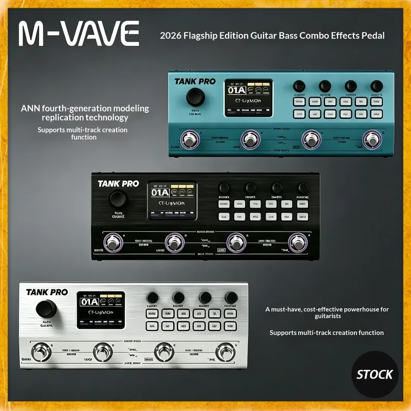 M-VAVE Tank Pro Guitar Bass Synthesizer ANN Fourth Generation Modeling Multi Track Creation Effects Pedal For Guitarists