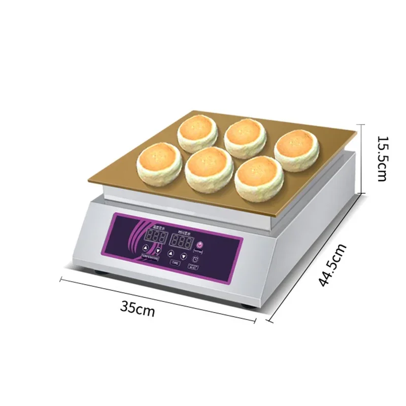 Máquina comercial de suflê de cobre, máquina de waffle estofada, multifuncional, controle automático de temperatura, panquecas, 220v