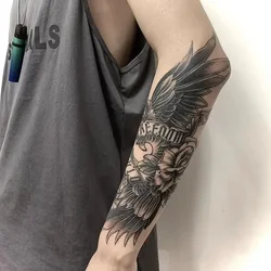 Herbal Angel Temporary Tattoos for Women Man Punk Fake Tattoo Lasting Arm Art Sticker Waterproof Wings Tatuajes Temporales