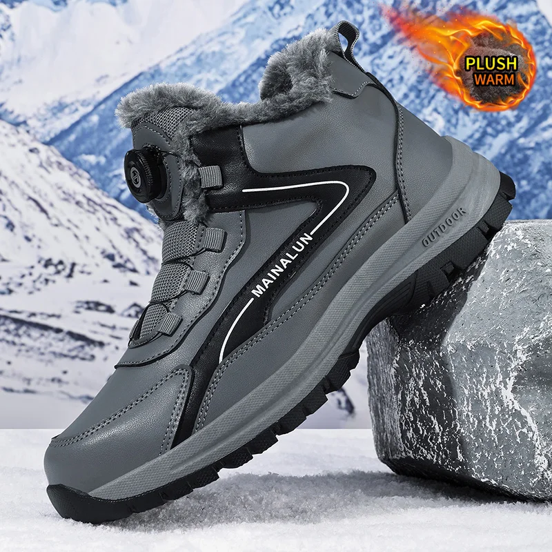 Men's Snow Boots, Warm and Comfortable, Perfect for Daily Winter Wear, Stylish Men's Shoes, Mid-Calf Snow Boots