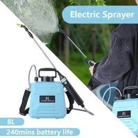 8L Electric Sprayer Agricultural Disinfection Gardening Watering Can Kettle 240 minutes Working 2000mAh Lithium Battery