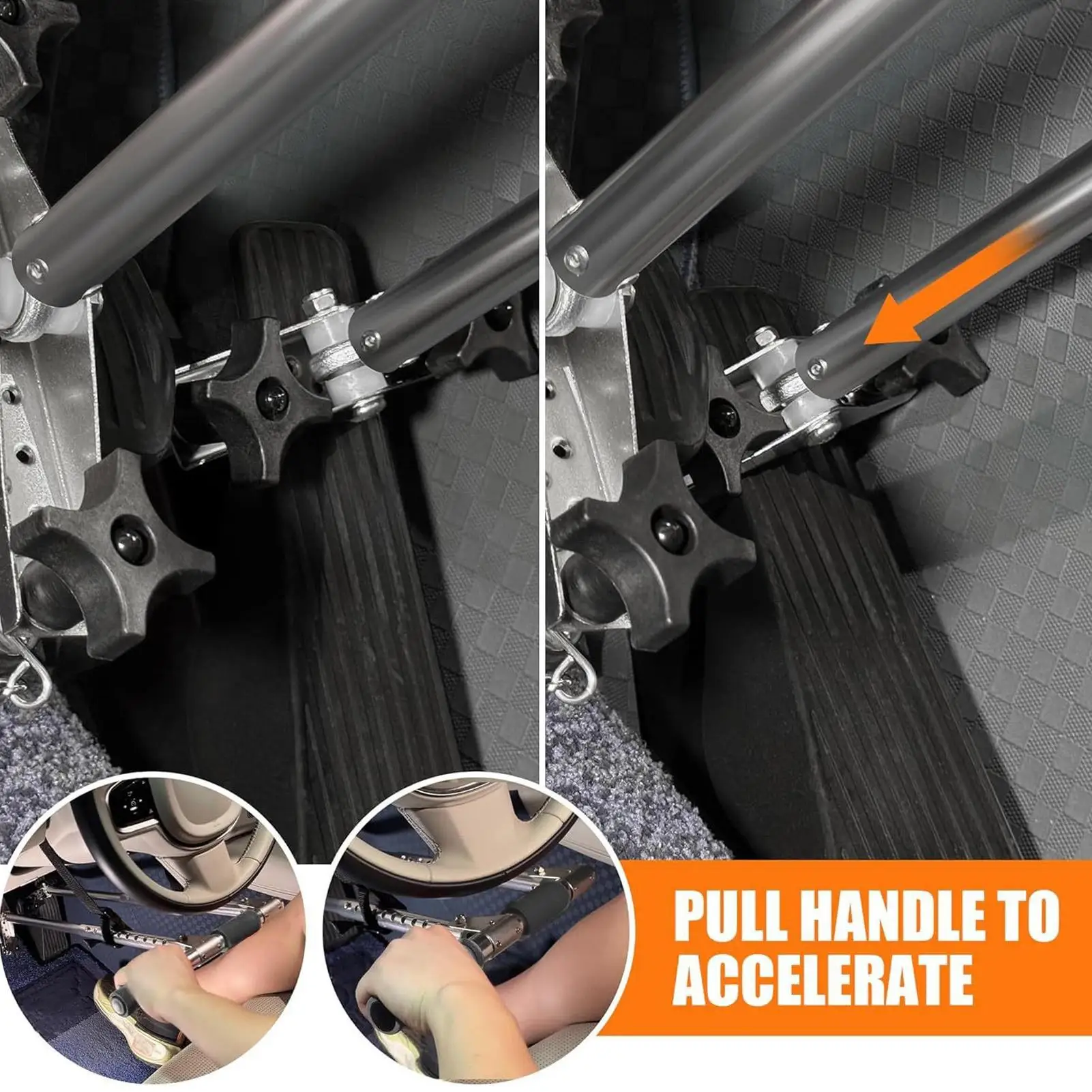 Hand Control for Disabled Drivers Vehicle Handle Assistance Multifunctional Car Manual Hand Controls for  Injured Disabled