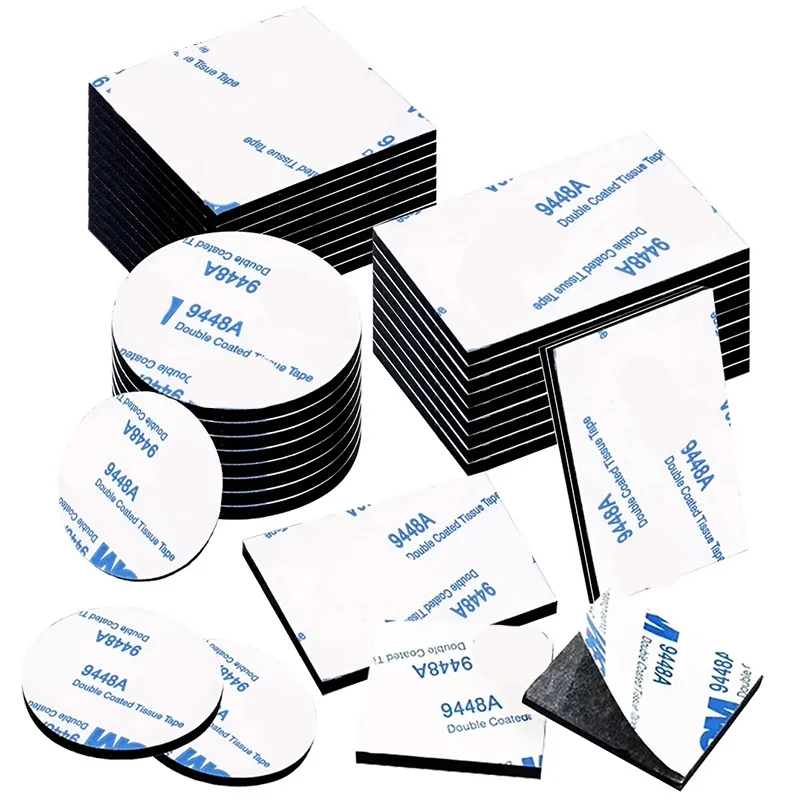 60Pcs Mixed Double Sided Adhesive Foam Tape Strong Sticky Mounting Pads No Trace Wall Sponge Stickers For Car Home Office Decor
