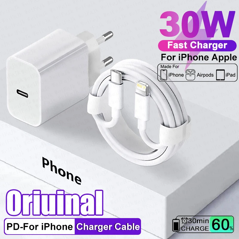 Original PD 30W Type C Quick Charger For Apple iPhone 15 14 13 12 11 Pro Max SE Mini X XS XR 7 8 Plus Fast Charging Charge Cable 17 sold4,954.875,452.27Save 497.4-9%4300Shop1102248918 StoreSee preview