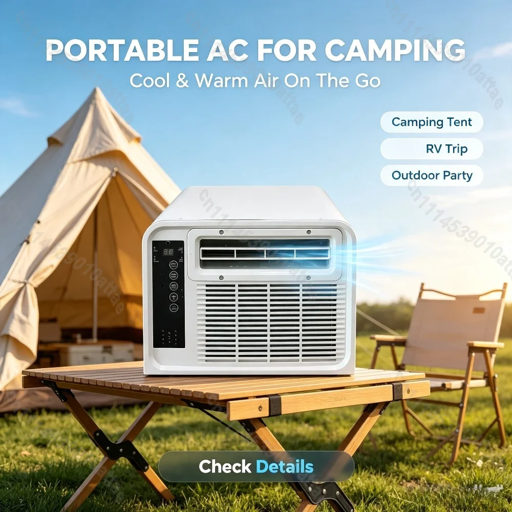 Compact Mobile Air Cooling Heating Device, Dual‑Mode Portable Climate Control Unit For Home Camper Vehicle Outdoor Working Space