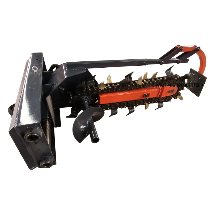 Heavy Work Industry Trencher 1200mm Ditching Depth Farm Trenching Digging Machine Chain Trencher for Skid Steer Excavator Using