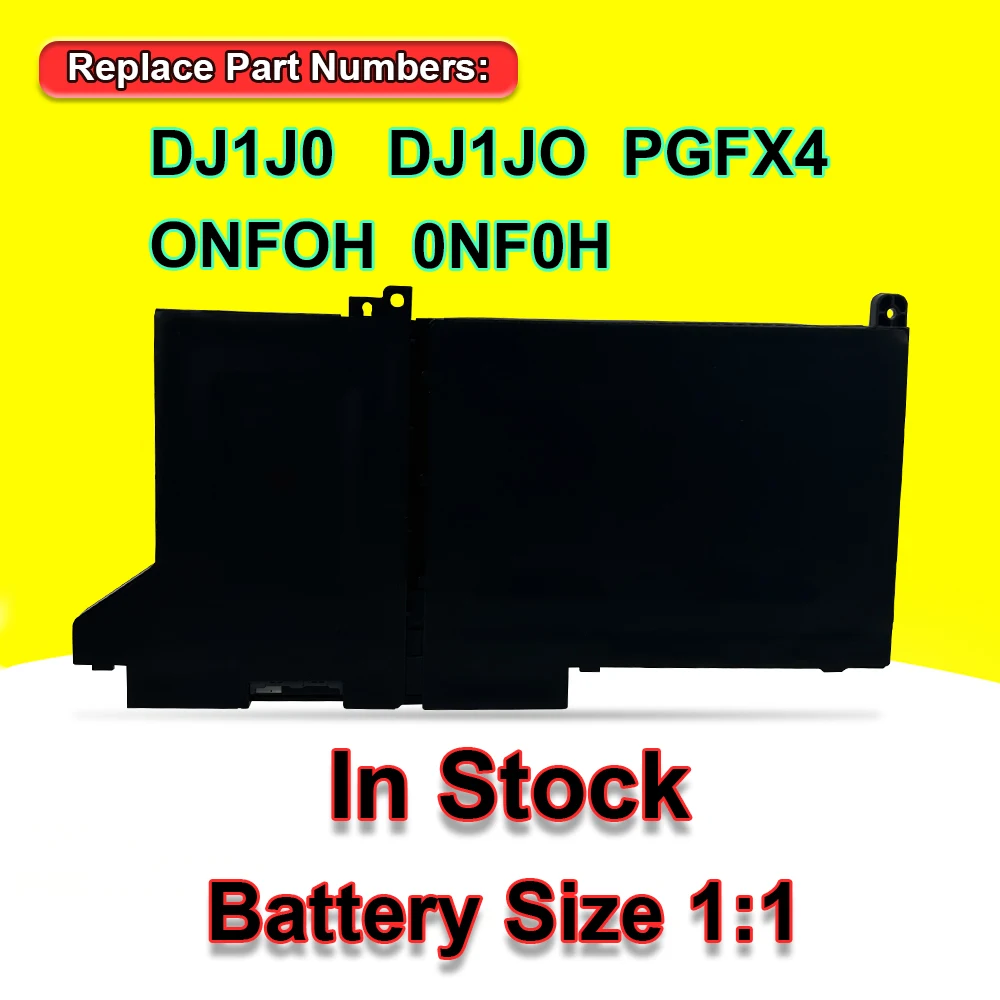 New DJ1J0 Battery For DELL Latitude 12 7000 7280 7380 7480 Series PGFX4 ONFOH DJ1JO 0NF0H 11.4V 42WH