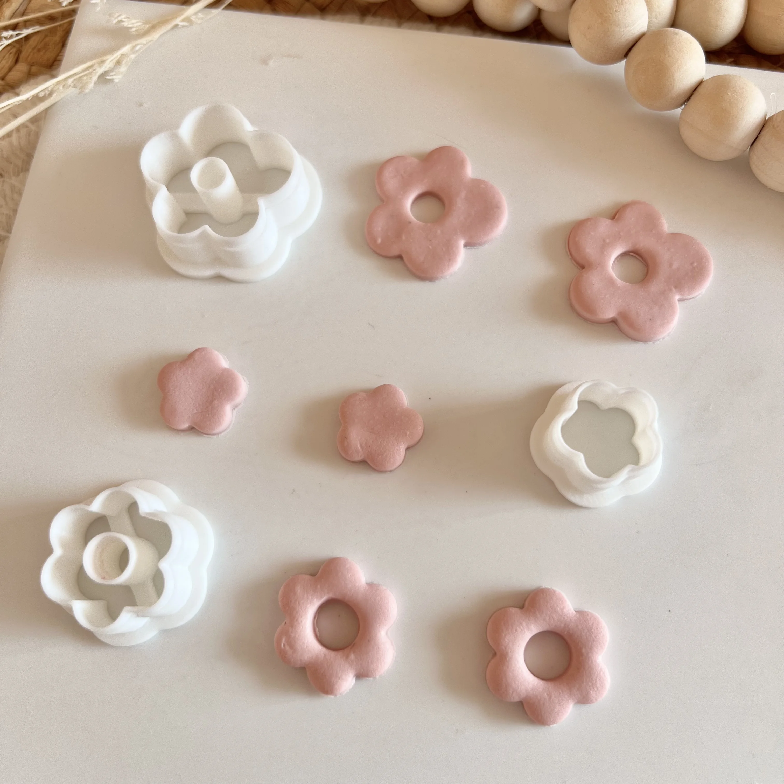 3 teile/satz Blume Ohrringe Polymer Clay Schneider Hohl Geometrische Muster Form DIY Keramik Ohrringe Schmuck Anhänger Ton Werkzeuge – Detail 2