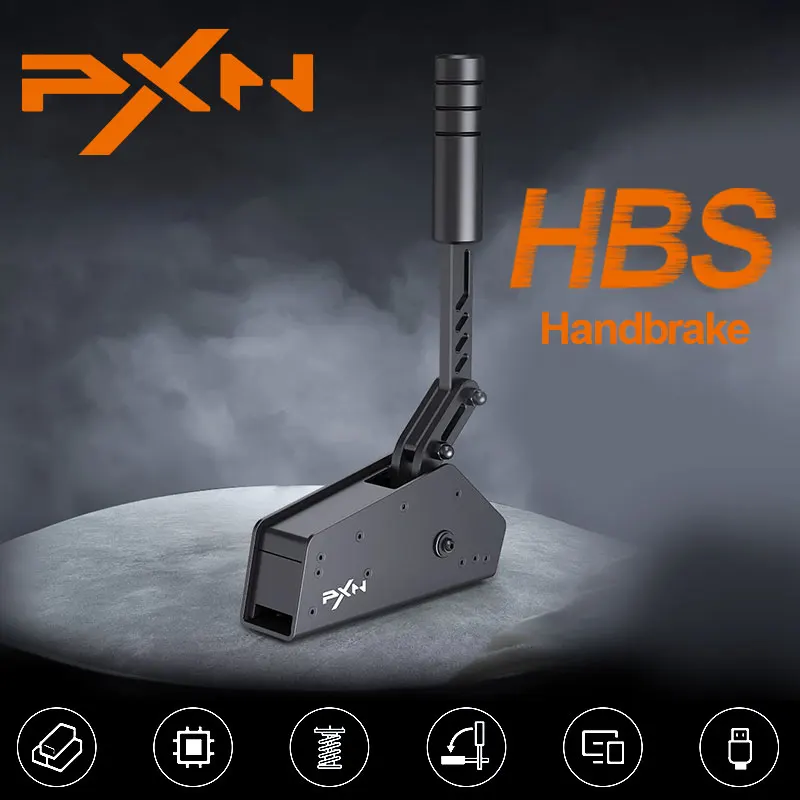 

PXN HBS Handbrake 16-bit High-precision Sensor Dual Mode Adjustable Intensity Stroke High Hardness USB Interface Plug Play on PC