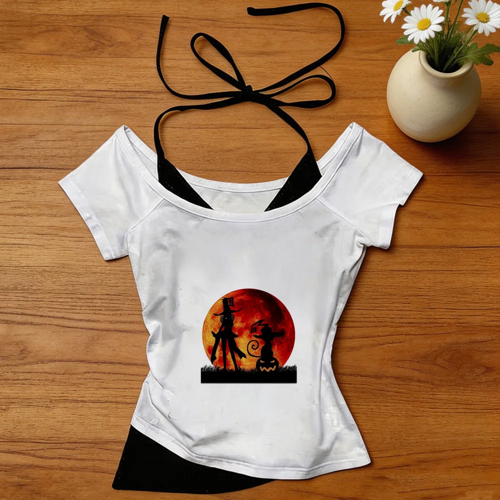 Soul Eater cropped top girl grunge goth kawaii vintage shirt japanese y2k baddie goth clearance sales