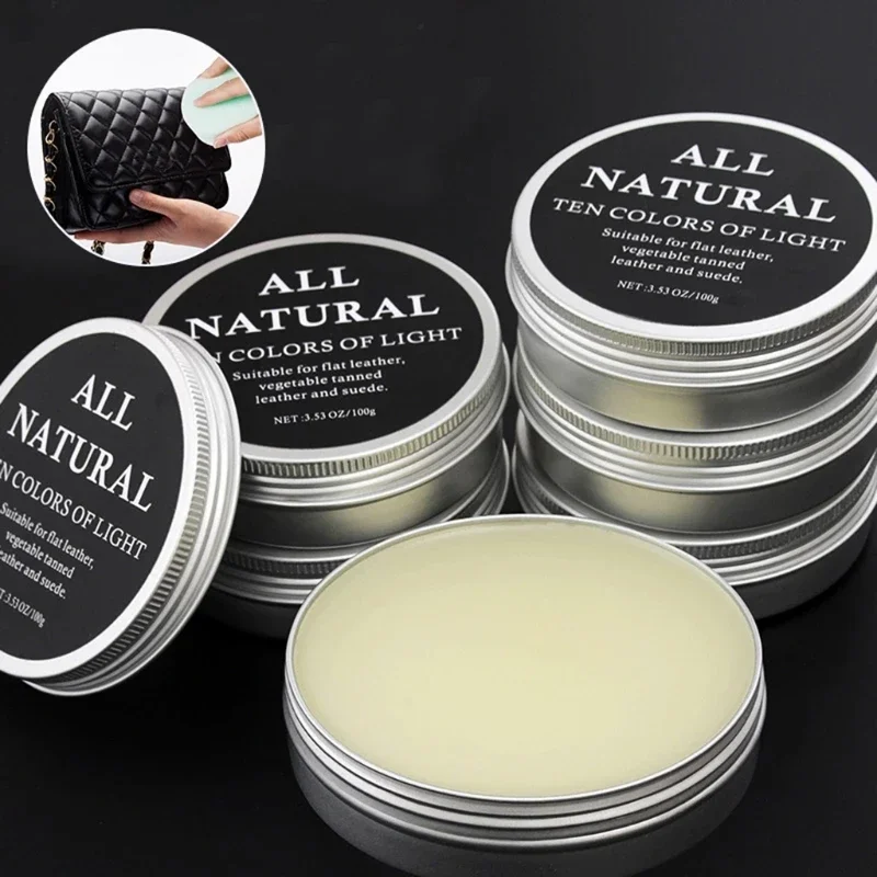 100ml Leather Care Cream Practical Leather Repair Maintenance Cream Leathercraft Mink Oil Cream for Leather Shoes Bags