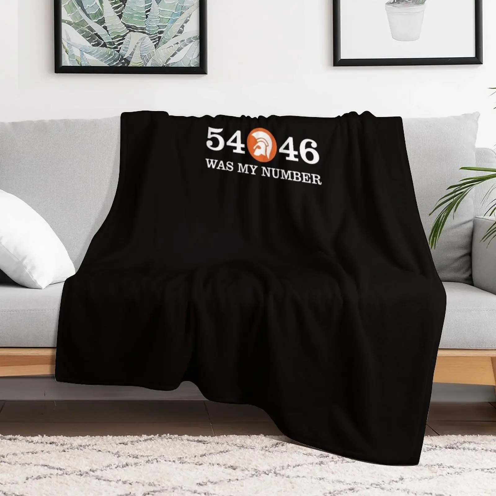 Best Seller - 54 -46 Was My Number Essential T-Shirt Throw Blanket Easy Care Comfortable Blanket for Couch