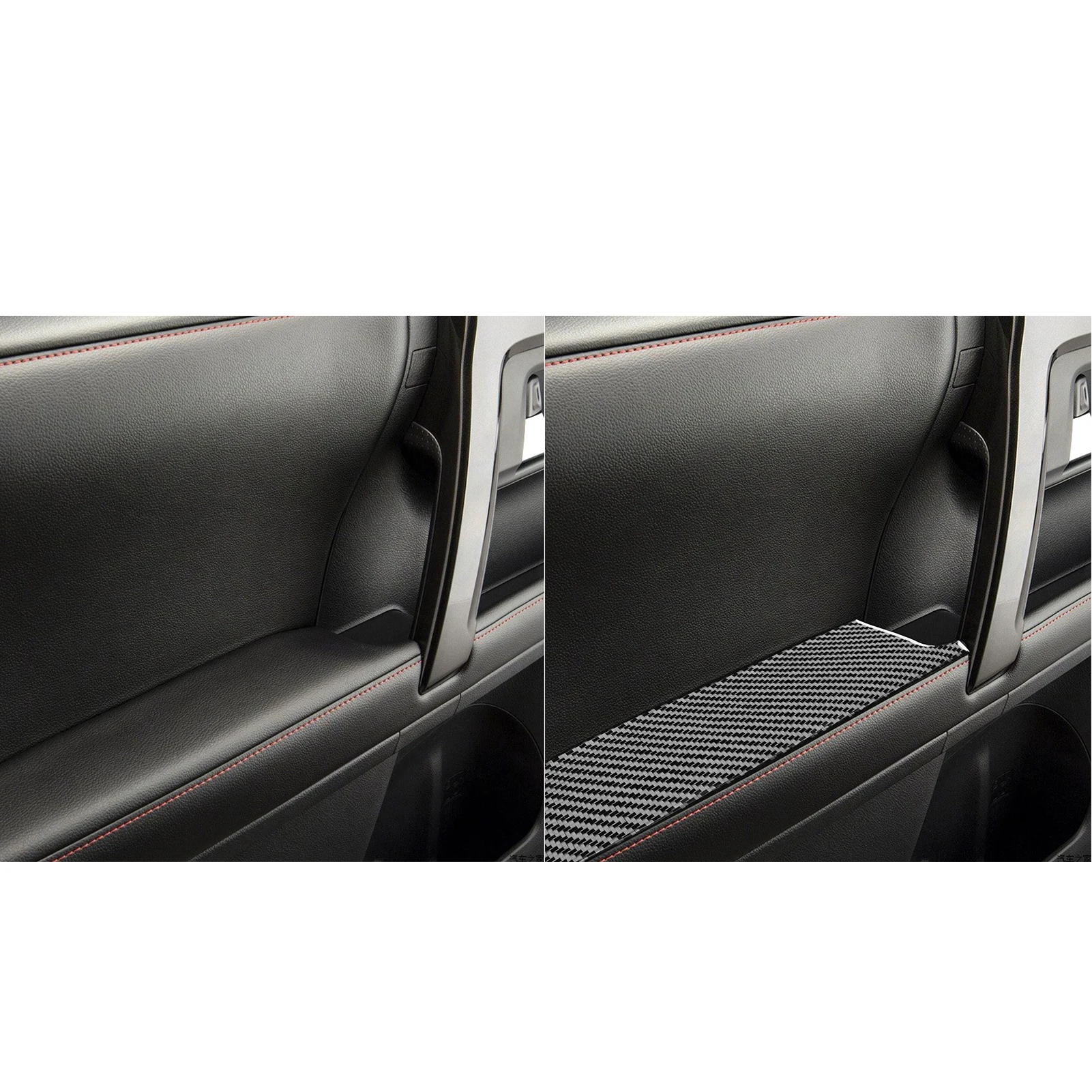 For Toyota 4runner 2010-2020 Carbon Fiber door armrest Panel Trim Cover strip Car Accessories Interior Decorative Stickers