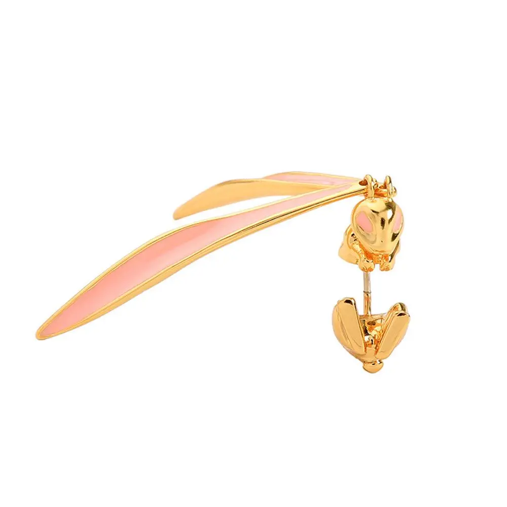 Lovely Fashion Accessories Glaze Metal Rabbit Ear Long Drop Earrings Stud Earrings Dangle Earrings Jewelry
