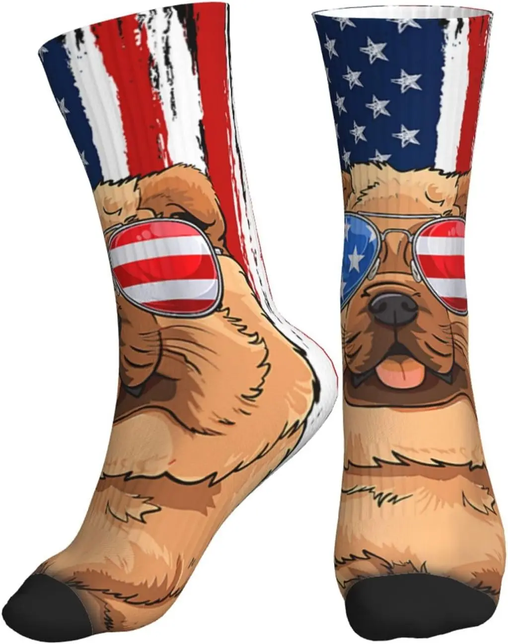 

Colorful Rainbow Nautical Anchor Print Crew Socks Athletic Sport Casual Comfortable and Breathable For Men Women