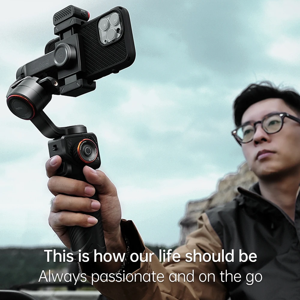 hohem iSteady M6 Kit 3-Axis Smartphone Gimbal Stabilizer Anti-shake Phone Vlog Gimbal 360° Rotatable OLED Large Screen with AI