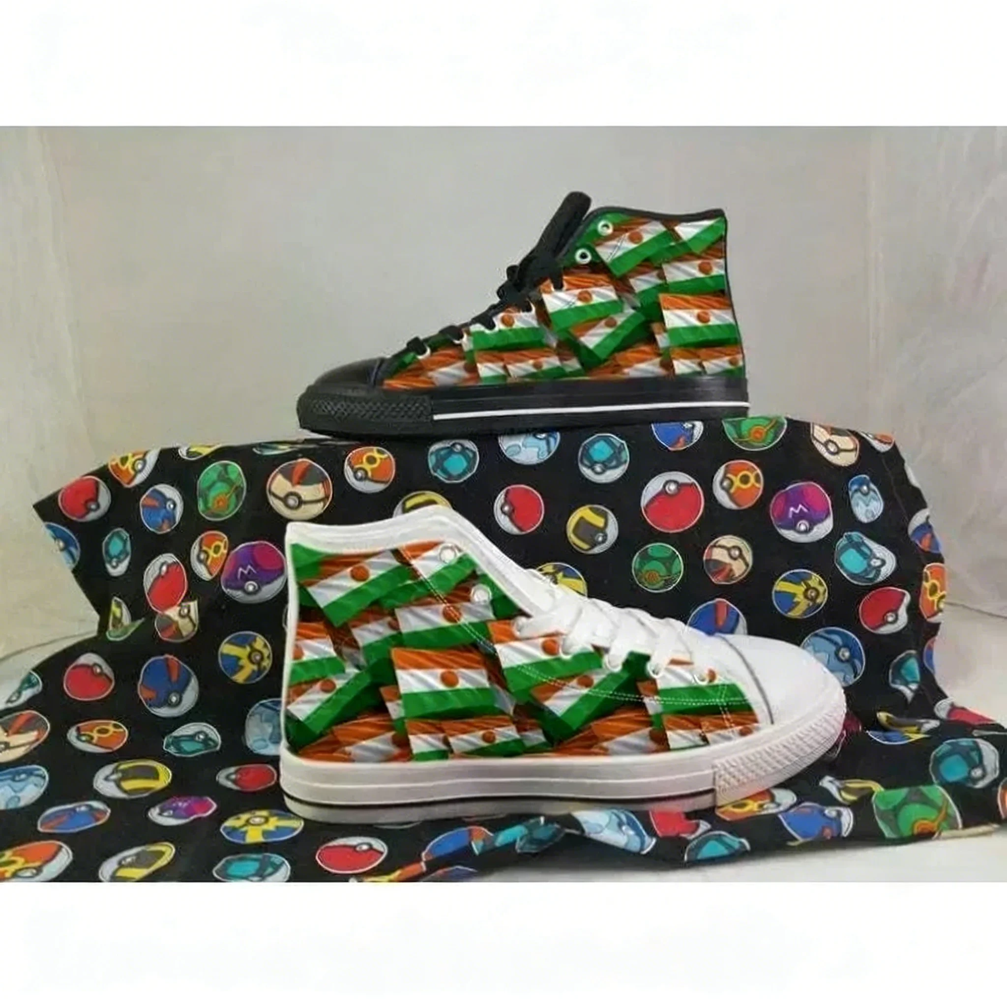 

Кроссовки с флагом Нигера, высокие кеды для мужчин, женщин и подростков, высококачественные повседневные кроссовки из канваса для улицы, изготовленные на заказ, парные кроссовки