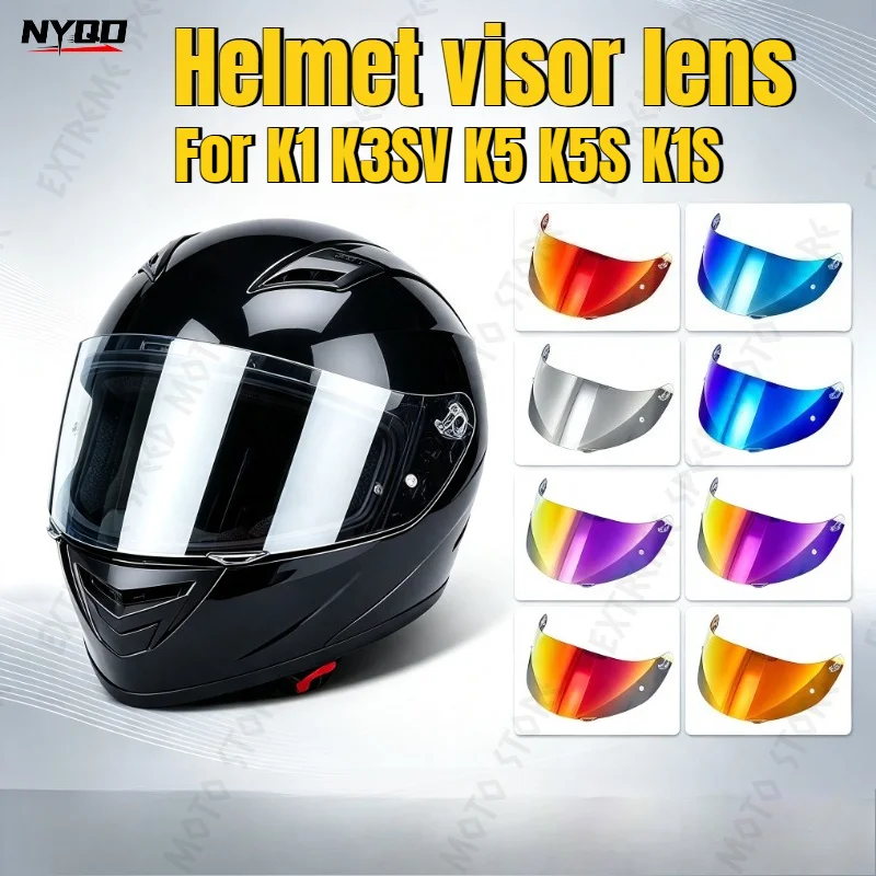 For AGV K1 K1S K3SV K5 K5S Helmet Visor Anti Fog Inner Coating Replacement Polycarbonate Lens Windproof UV Cut