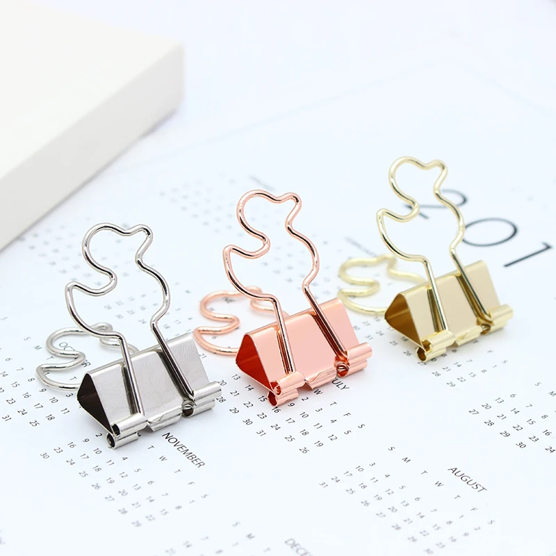 Metal Clip Rose Gold Duck Paperclips Cute Clip Office Supplies Clip Stationery Clip Paper Clips Binder Clips Office Accessories