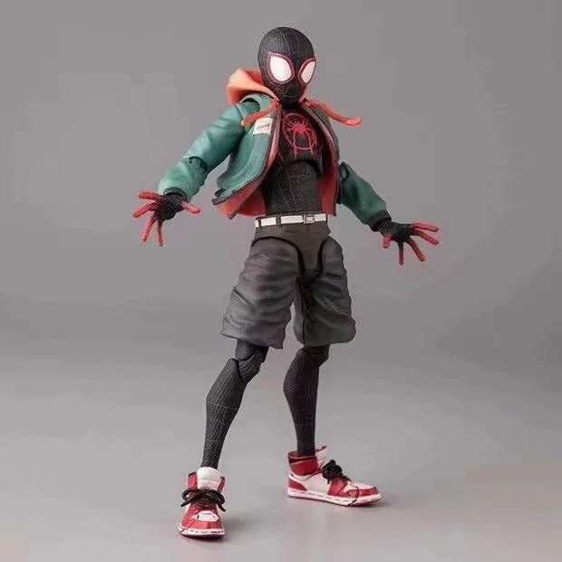 Action Spiderman Miles Morales Action Figure Model Spider-Man Into the Spider Verse Peter Parker Miles Figurine Toys