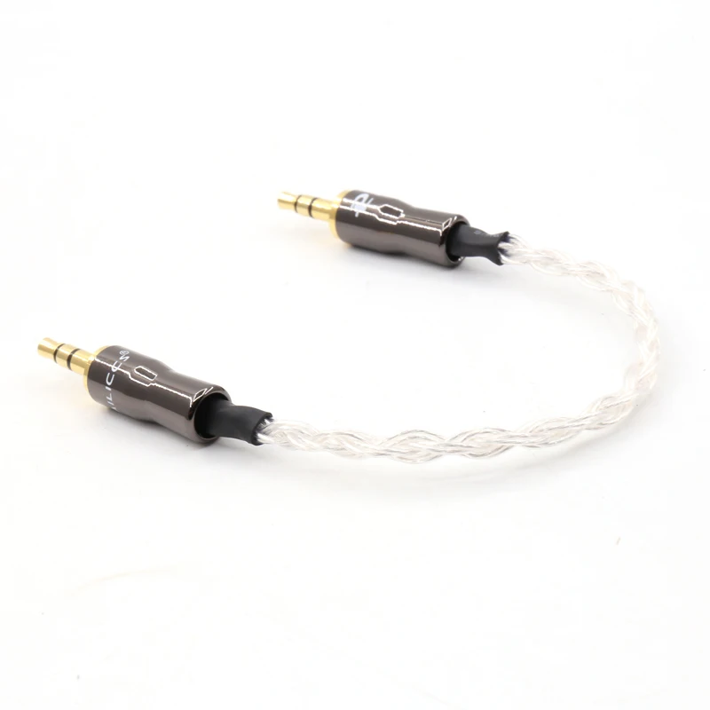 Audiocrast 15cm 5N OCC posrebrzany kabel z czystej miedzi 3.5mm męski na męski adapter kabla audio do dekodera wzmacniacza DAC