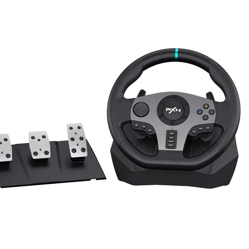 

New PXN-V9 Gaming Racing Steering Wheel 900 Degree Steering Wheel With Pedal And Gear Stick Joystick For P3/P4/X Box One Switch