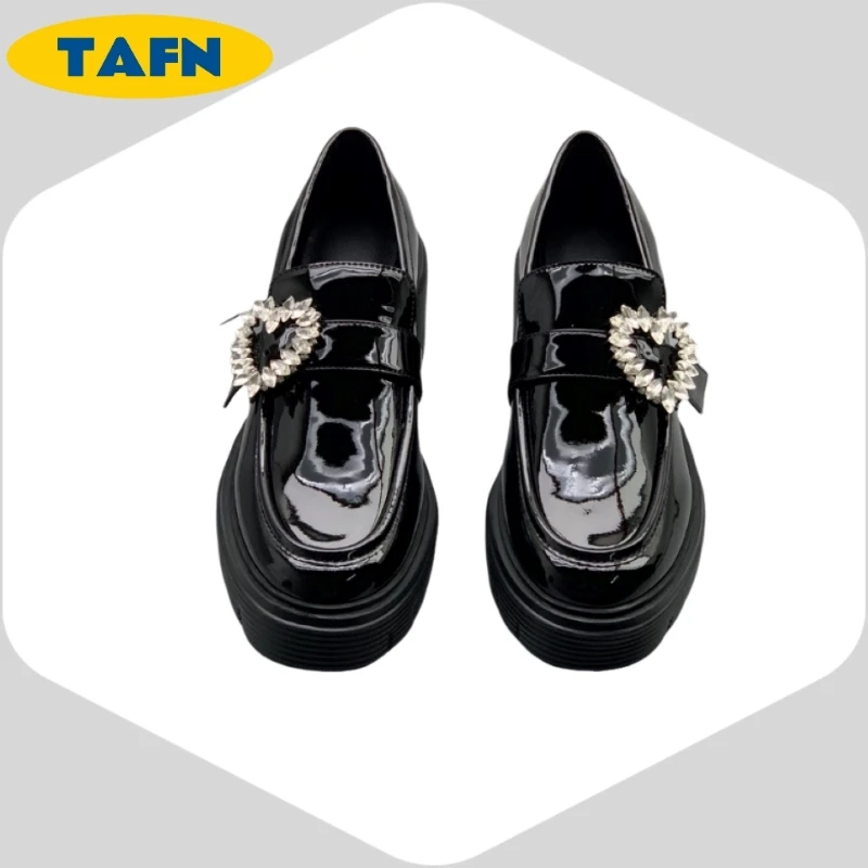 الحب الانزلاق على نمط الملمس المتقدم العصرية منصة مريحة 2 500 مباراة لطيفة أحذية من الجلد الصغيرة مزاجه A40205 #1