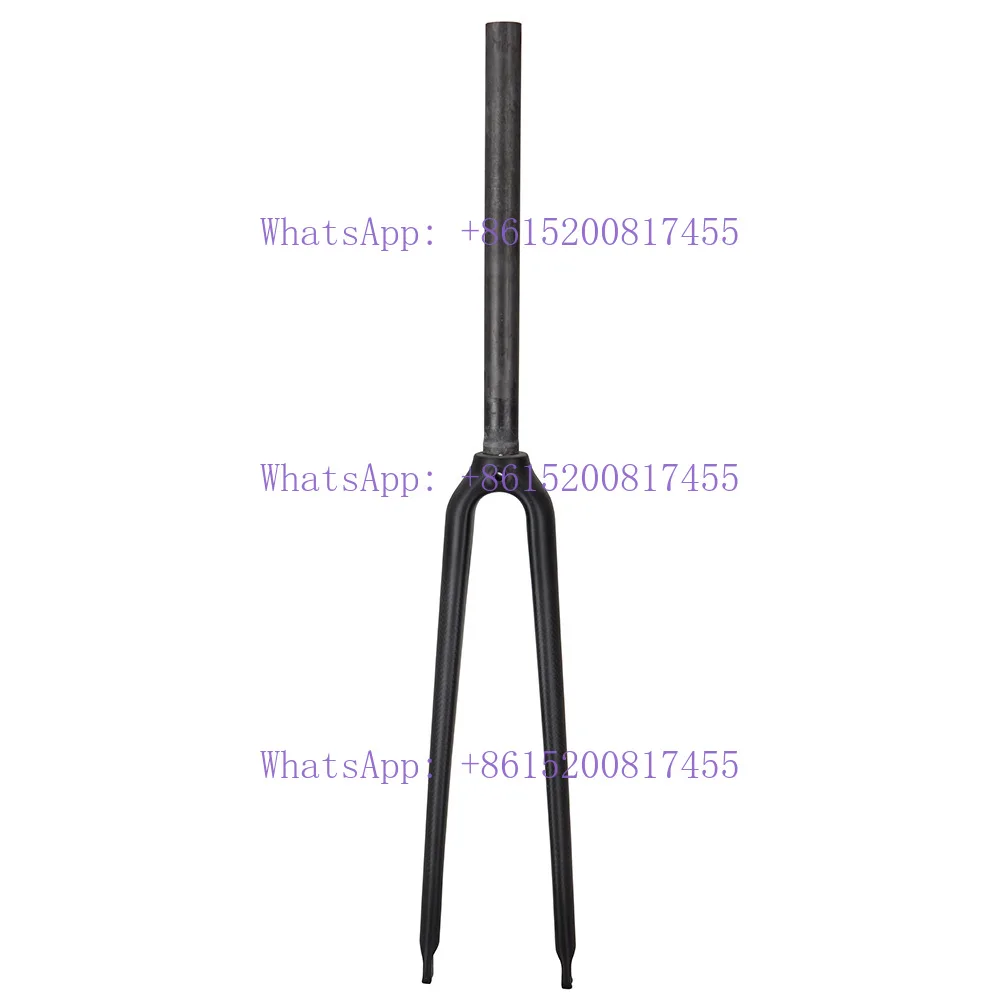 Full carbon fiber road bike 25.4 front fork, carbon fiber hard fork 700C road front fork dead flying front fork view 5