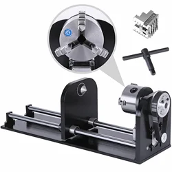 CNC Router Rotary Axis Rotary Attachment for CO2 Laser Engraving Cutting Machine with 80mm Tailstock A-Axis