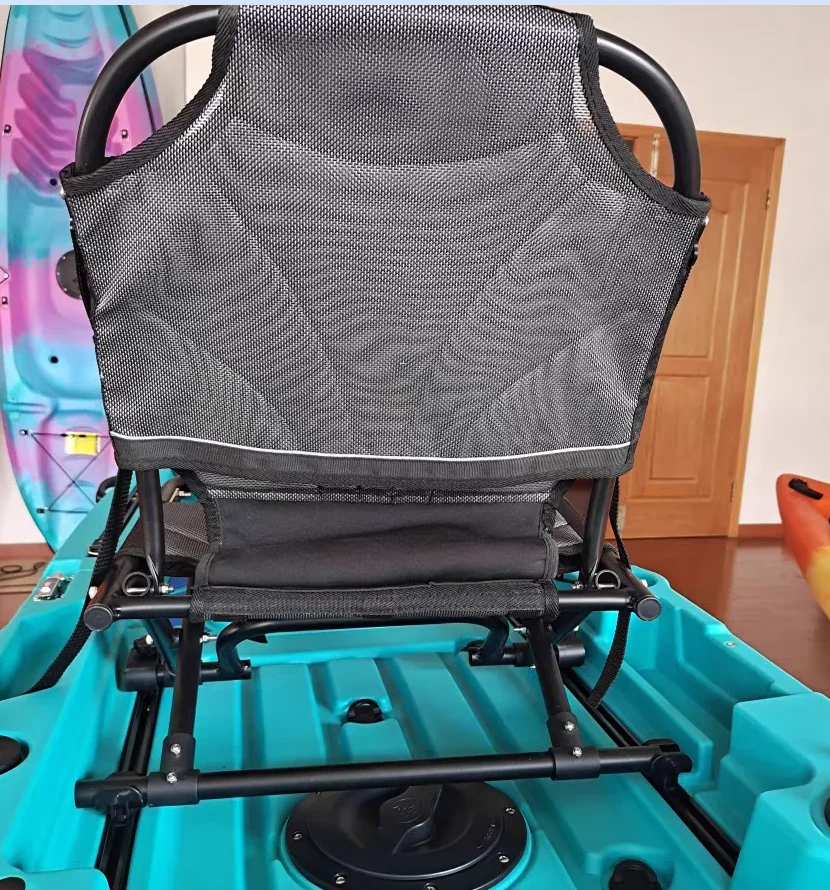 1pcs Kayak Seat Folding Aluminum Frame Fishing Boat Canoe Chair with Backrest Portable Rear Bench Seat