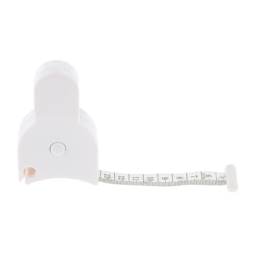 Waist Tape Measure with Push Button Body Measurement Flexible Tape Meter for Fitness and Diet Tracking