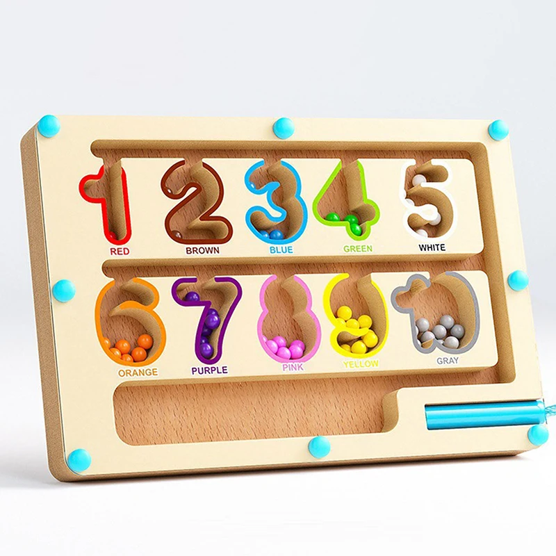 

Magnetic Maze Toy With Digital Beads Puzzle Practice Attention Training Problem Solving Skill Game