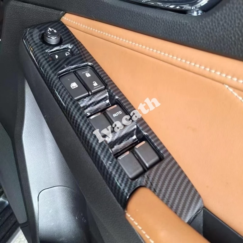 ABS Carbonfiber for Isuzu MU-X MU X 2023 2024 2025 2026  Window Lift Instrument Navigation Gear Panle Front Rear AC Oultet Cover