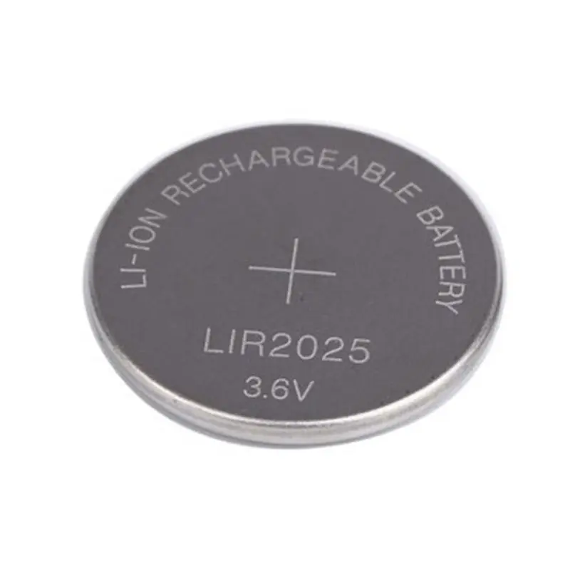 Button Battery LIR2025 3.6V Remote Cover Cell Coin Batteries For Watch