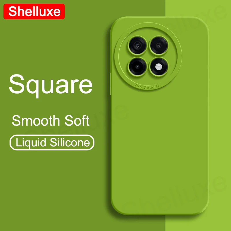 

For OnePlus ACE5 Pro Case Shelluxe Square Liquid Silicone Soft Cover For OnePlus ACE 5 One Plus 5Pro OnePlusACE5 Pro Phone Cases