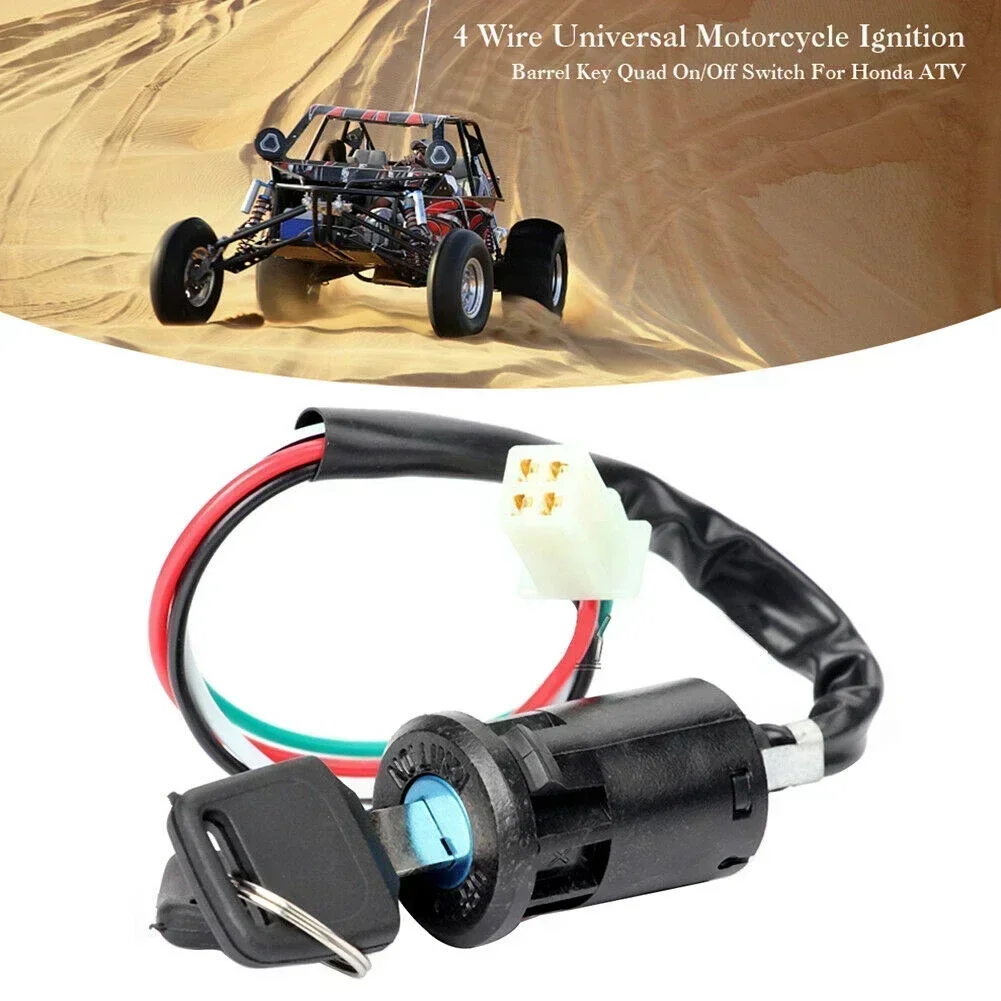 Universal Motorcycle Ignition Switch 2 Key 4 Wire For ATV Quad Dirt Bike Fits For Suzuki LT80 Basically X2 Earths X2 Live