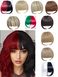 Clip In Bangs Fringe with Temples Hairpieces for Women Bangs in Synthetic Hair Extensions for Daily Wear