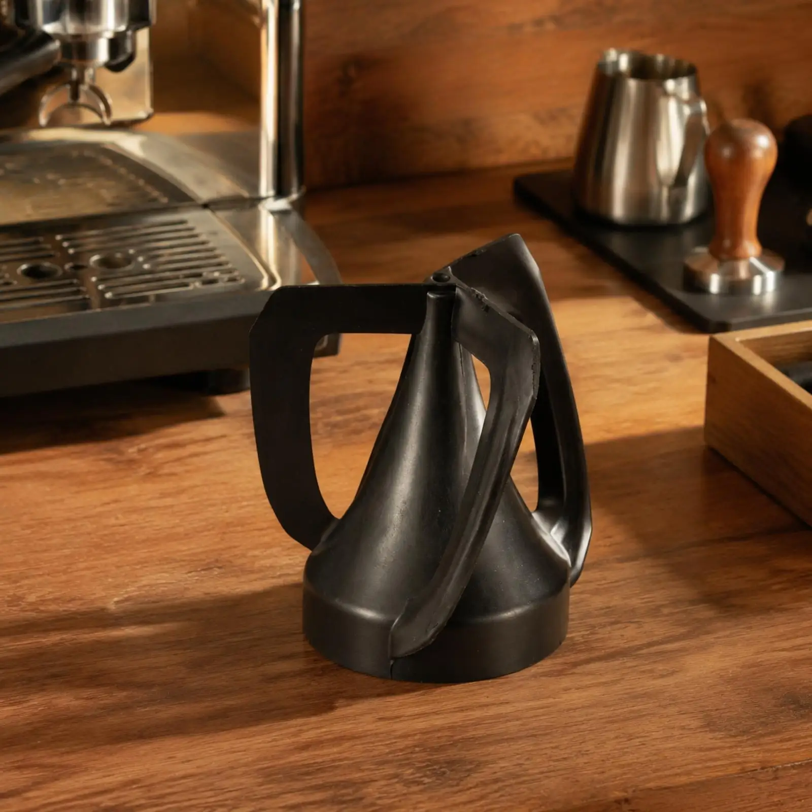 Durable Coffee Machine Brush Cleaner for Portafilter and Grounds Bowl Wall Mountable Espresso Accessory
