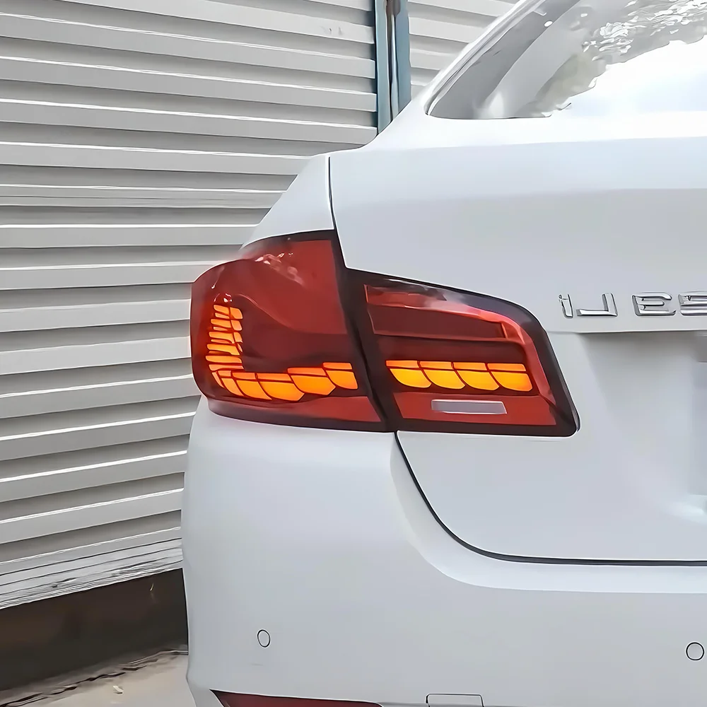 For BMW F10 F18 525i 530i 535li 5 Series 2010-2017 LED Car Taillights Assembly Upgrade Dragon Scale Taillight Tools Accessories