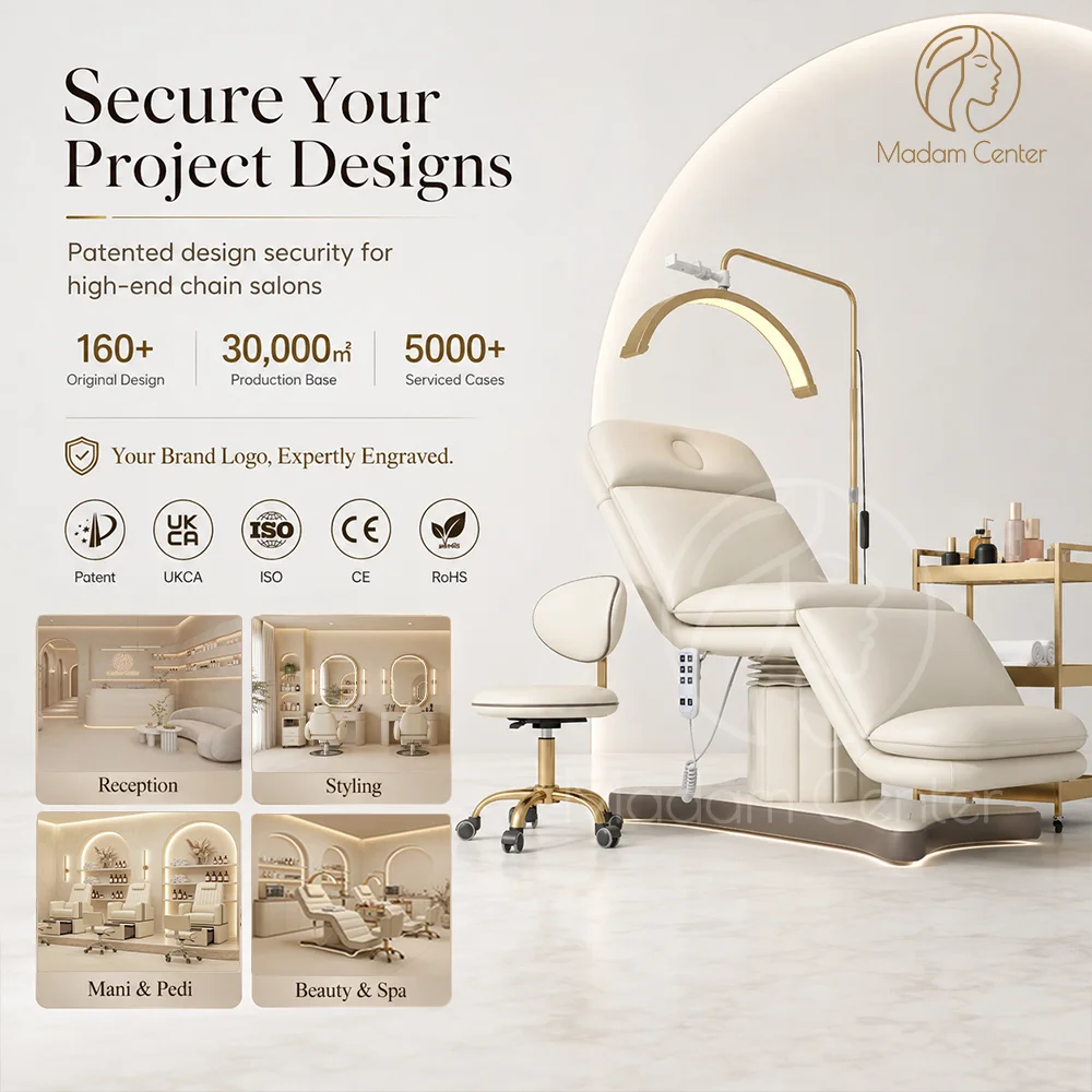 Electric Lifting Esthetician Facial Bed Cosmetic Beautician Clinic Salon Bed Cosmetology Chair Facial Treatment Bed