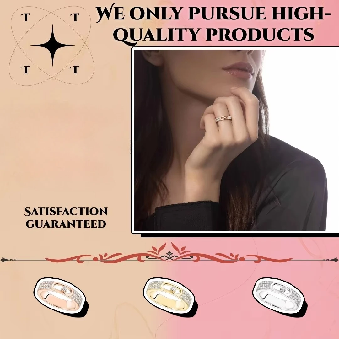 

Высококачественное кольцо с бриллиантом MOVE JOAILLERIE из стерлингового серебра 925 пробы, юбилей ко Дню святого Валентина, простой дизайн, идеальный выбор