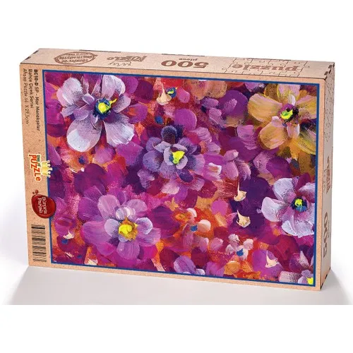 King Of Puzzle Purple Violets (Surprise Piece) Wooden Puzzle 500 Parts