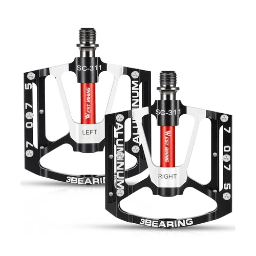 Pedales de bicicleta WEST BIKING ultraligeros antideslizantes CNC BMX MTB Pedal de bicicleta de carretera pedales de bicicleta con rodamiento sellado