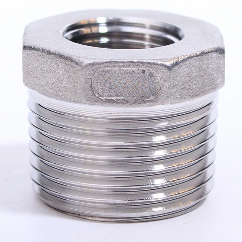 

1/8" 1/4" 3/8" 1/2" 3/4" 1" -2" NPT Male Female Reudcer Bushing 304 Stainless Steel Pipe Fitting Connector Adater Water