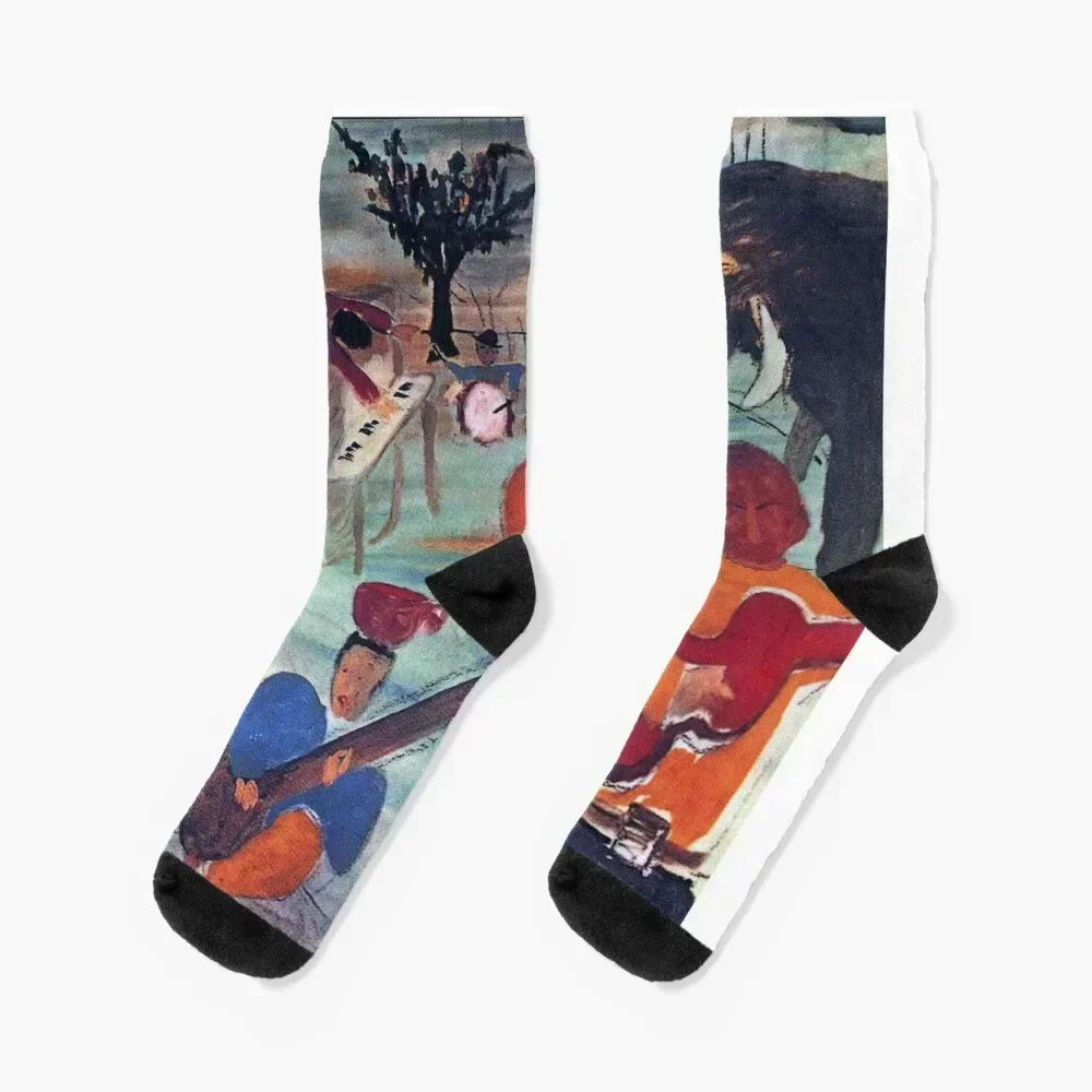 

The Band Music from Big Pink (album cover) Socks Run anti-slip floral Luxury Woman Socks Men's