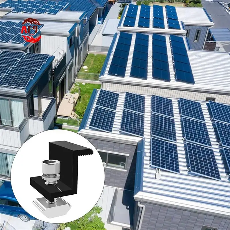 

AF90-12 Pack Solar Module Holder End Clamp, End Clamp For Mounting Solar Panel, Side Clamp For PV Solar Module Fixings