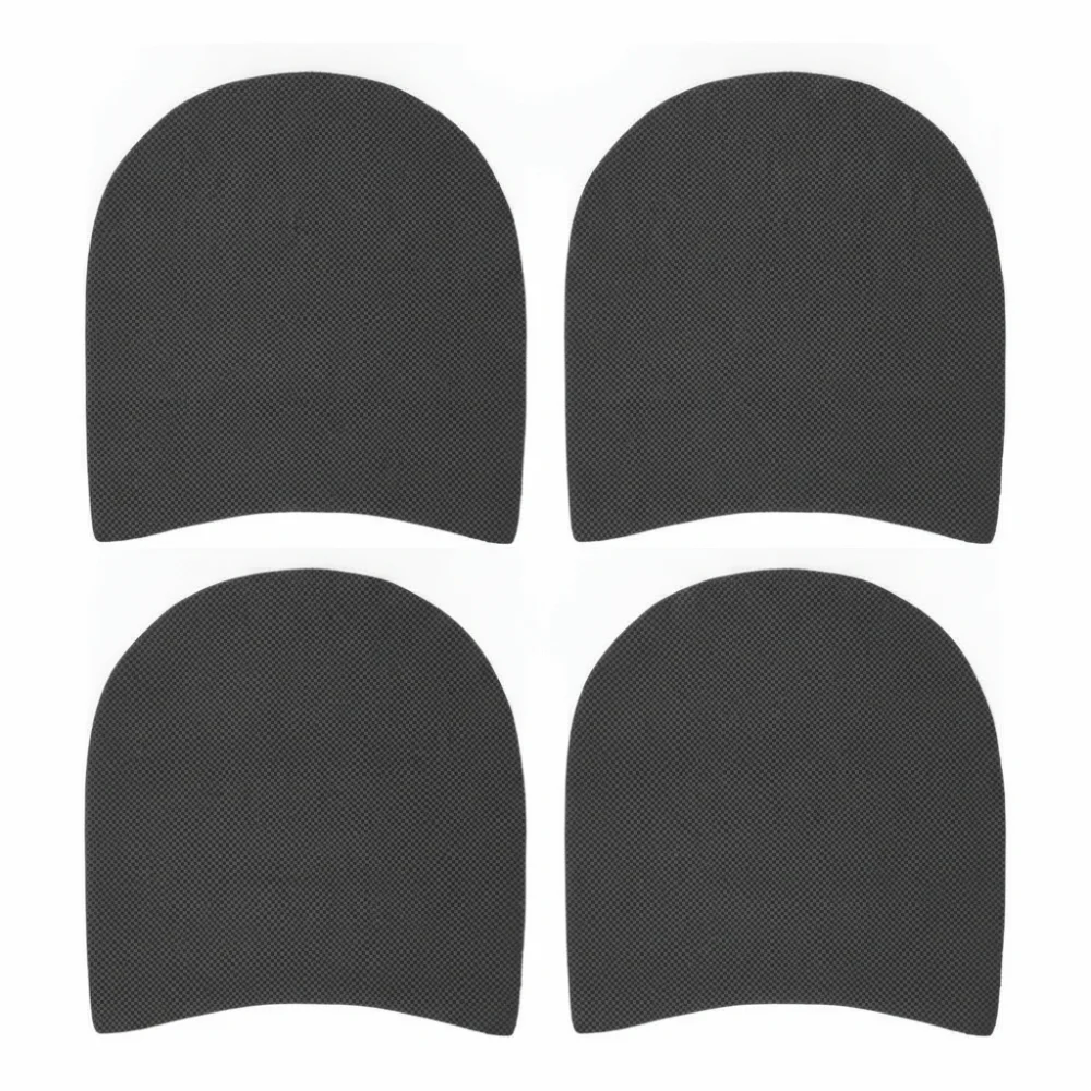 2 Pair Black Shoe Repair Accessories 3.5mm Thick Heel Replacement Anti-Slip Heel Pads Rubber Sole Pads For Men & Women